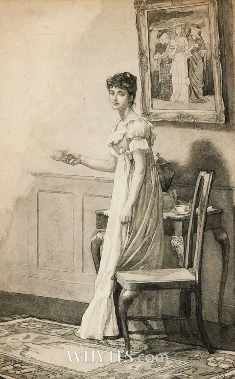 Samuel McCloy, SERVING THE TEA, watercolour