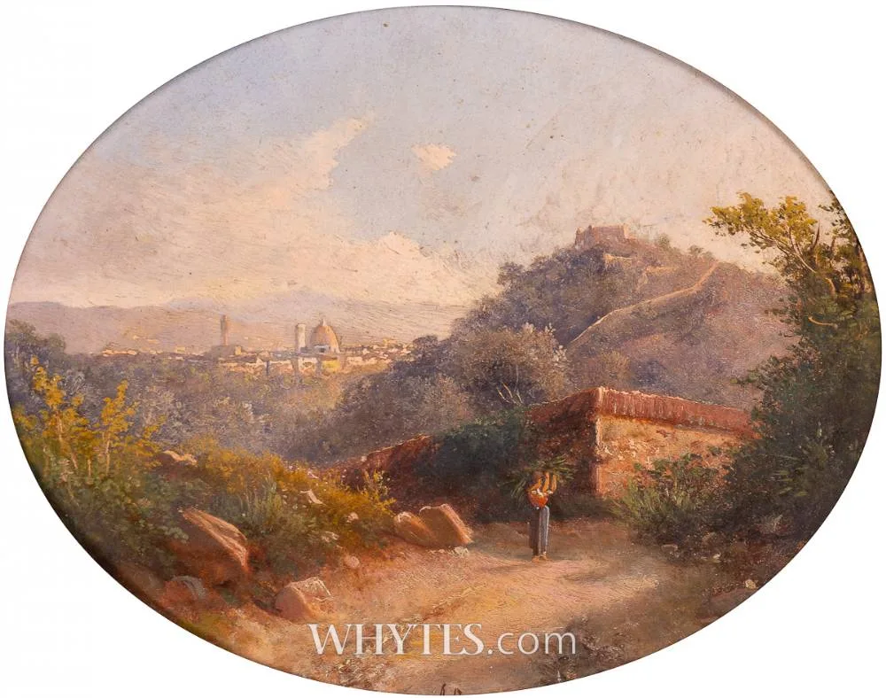 Enrico Altrui, VIEW OF FLORENCE, oil on board