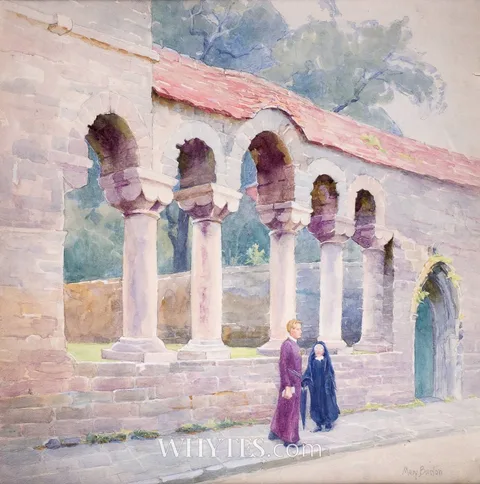 THE CLOISTERS, WINCHESTER CATHEDRAL by Mary Georgina Barton, watercolour; (unframed), offered Mar 2026