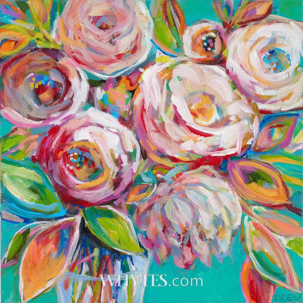 Vanessa Drew, WHITE FLOWERS V, 2020, acrylic on canvas