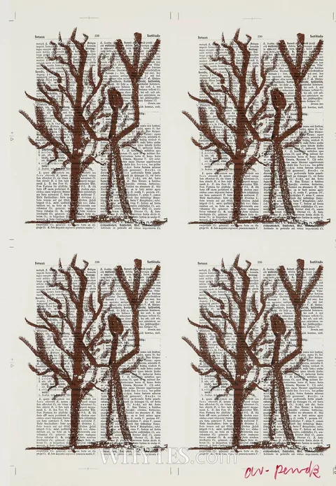 A. R. Penck, FORTITUDO, 1970 (SET OF FOUR), lithograph; (4); (on uncut sheet)