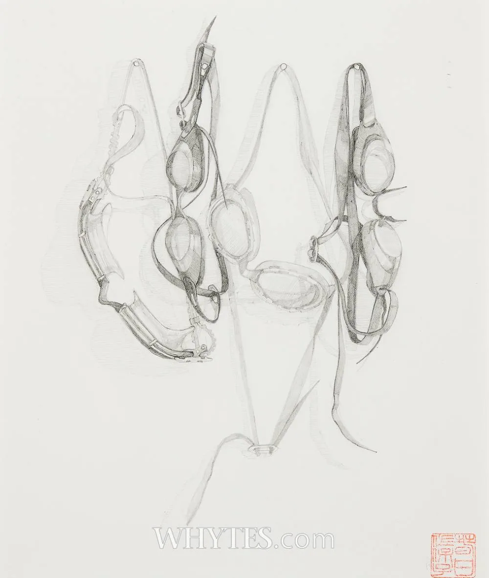 Sahoko K. Blake, SWIM GOGGLES, pencil