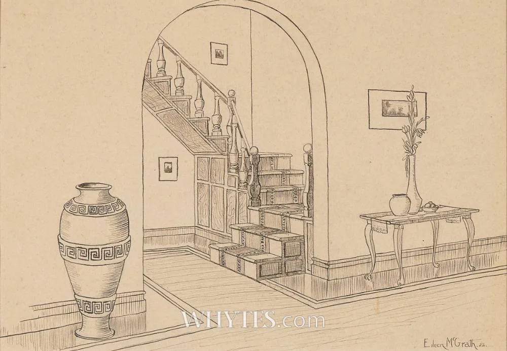 Eileen McGrath, INTERIOR, pen and ink