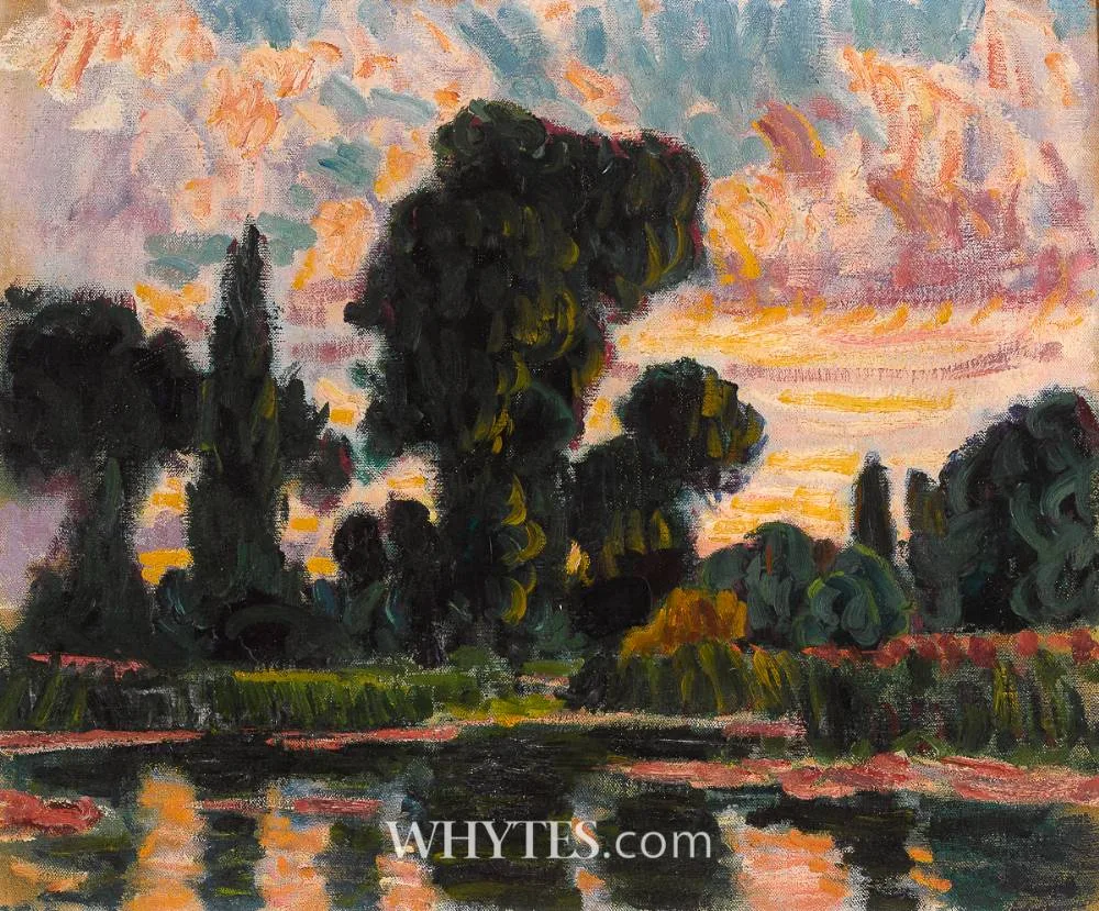 LE LOING AT SUNDOWN by Roderic O'Conor, c.1902, oil on canvas, sold Mar 2026
