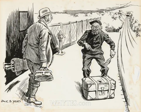 Jack Butler Yeats, OUR RAILWAY SYSTEM (AND A VERY BAD ONE TOO), 1893, pen and ink