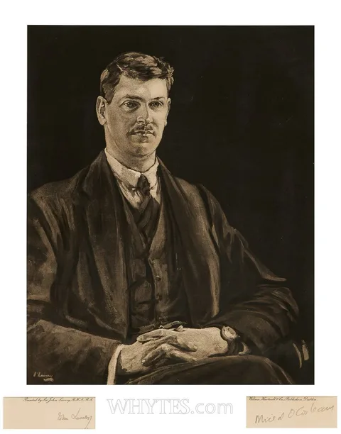 Sir John Lavery, MICHAEL COLLINS and ARTHUR GRIFFITH, 1921 (A PAIR), lithographs; (artist's proofs); (2)