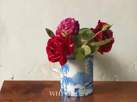 Patrick Hennessy, THREE ROSES, oil on canvas