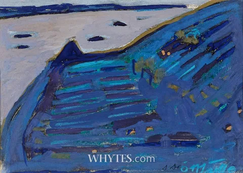 Tony O'Malley, COASTAL VIEW, ST IVES, gouache