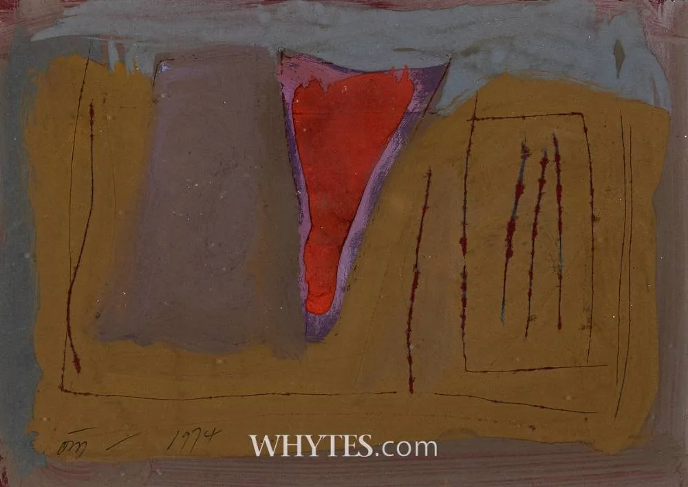 UNTITLED IV by Tony O'Malley, 1974, gouache, sold Mar 2026