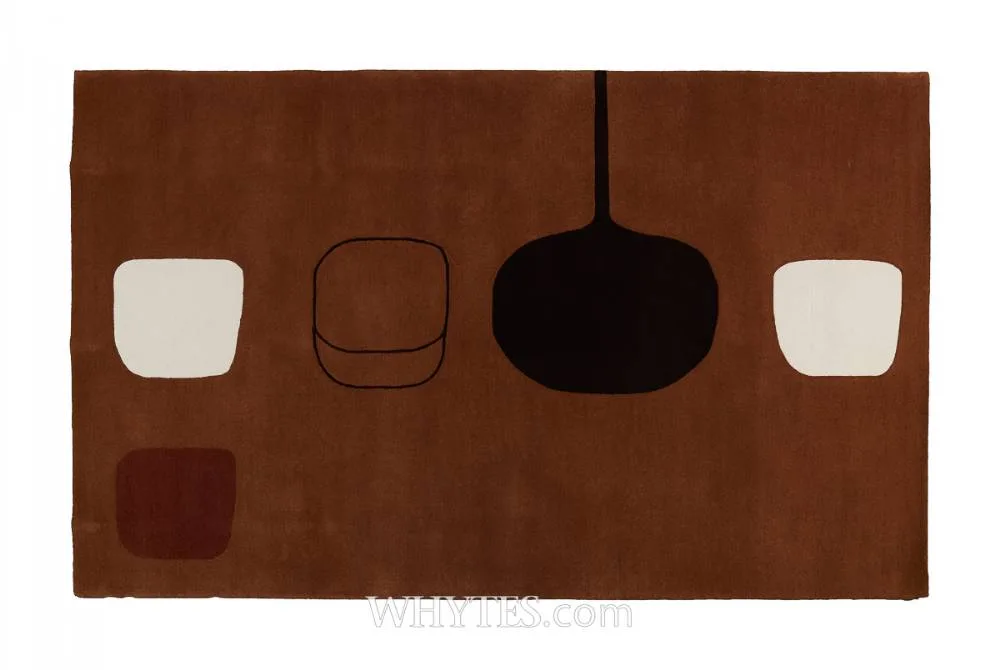 PERMUTATION BROWN by William Scott, 1977, hand-dyed wool pile rug; (from an edition of 150), sold Mar 2026