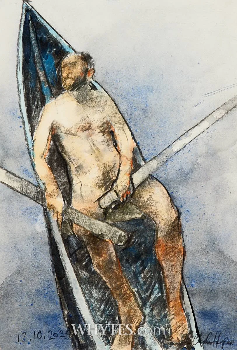 ROWER by Charles Harper, 2015, watercolour on Saunders paper, sold Mar 2026