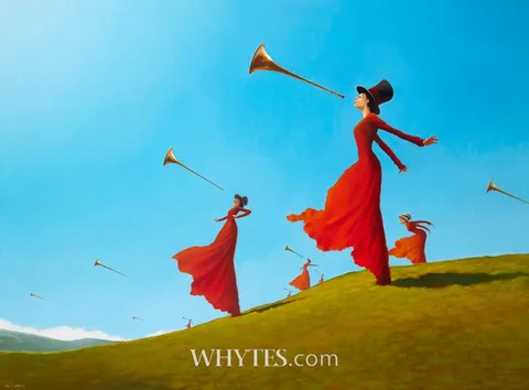 WINDY SYMPHONY by Jimmy Lawlor, oil on canvas, sold Mar 2026