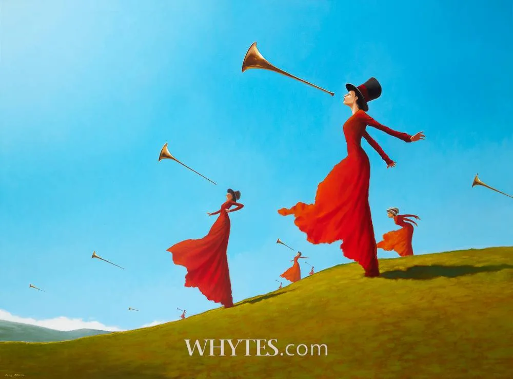 WINDY SYMPHONY by Jimmy Lawlor, oil on canvas, sold Mar 2026