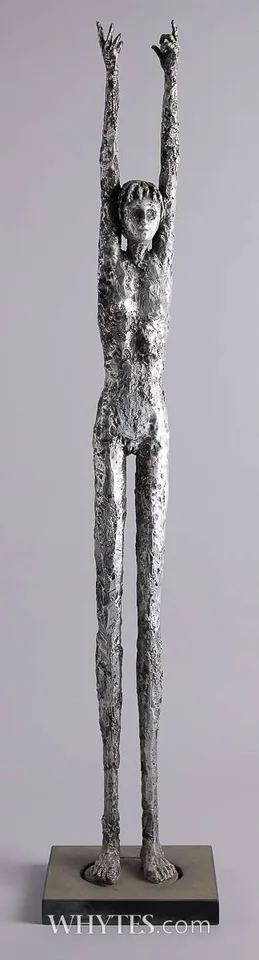 Rowan Gillespie, REACHING FEMALE FIGURE, c.1978, alloy; (unique)