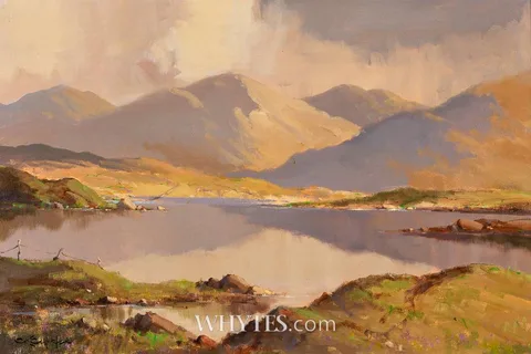 REFLECTIONS, KYLEMORE, CONNEMARA by George K. Gillespie, oil on canvas, sold Mar 2026