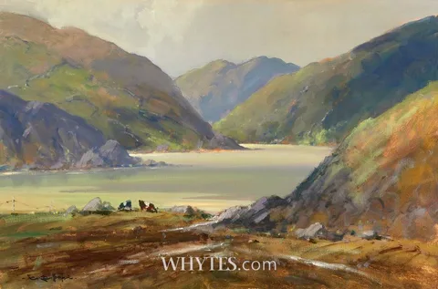 AMONG THE CONNEMARA HILLS, KILLARY, COUNTY GALWAY by George K. Gillespie, oil on canvas, sold Mar 2026