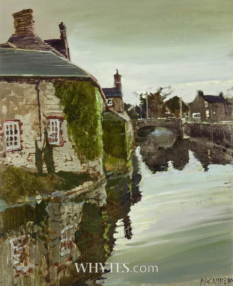 THOMAS STEELE'S ROCK, ENNIS, COUNTY CLARE by Cecil Maguire, 1980, oil on board, sold Mar 2026