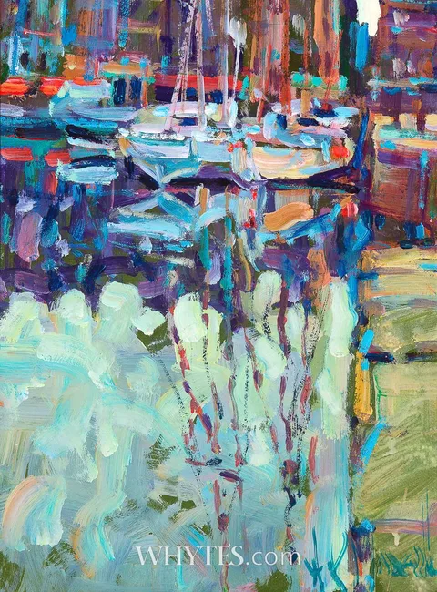 DUSK, HONFLEUR, FRANCE by Arthur K. Maderson, oil on board, sold Mar 2026