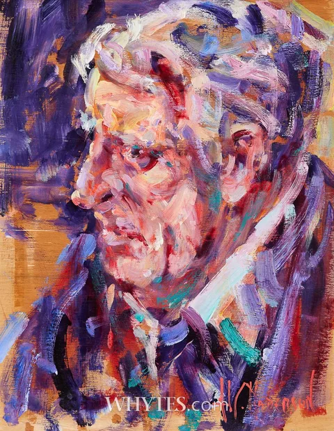 STUDY OF HEAD, TALLOW HORSE FAIR, COUNTY WATERFORD by Arthur K. Maderson, oil on panel, offered Mar 2026