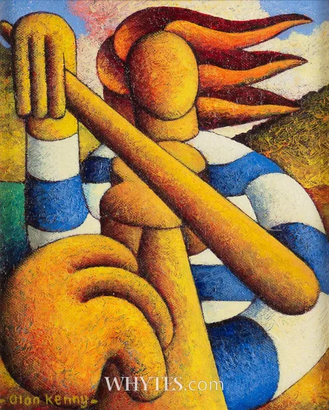 SOFT FIDDLE PLAYER by Alan Kenny, oil on canvas board, sold Dec 2025