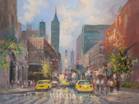 Colin Gibson, EVENING REFLECTIONS, NEW YORK, 2025, oil on canvas