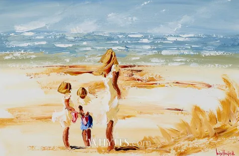 Louise Mansfield, WARM SUMMER DAYS, acrylic on canvas board