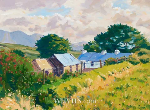 Fergal Flanagan, DONEGAL FARM, NEAR MUCKISH, oil on canvas board