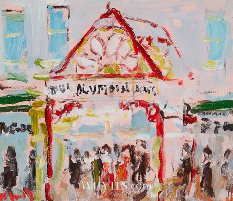 THE OLYMPIA THEATRE, DUBLIN by Marie Carroll, oil on board, sold Dec 2025