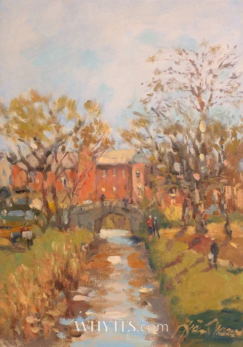 Liam Treacy, NOVEMBER CANAL, oil on canvas