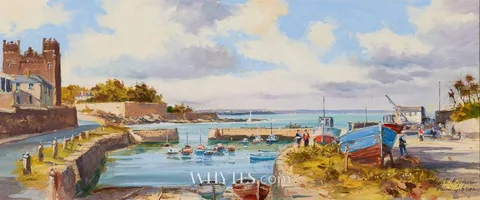 Colin Gibson, BULLOCK HARBOUR, DALKEY, COUNTY DUBLIN, oil on board