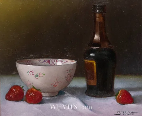 Padraig Lynch, STILL LIFE WITH CHINESE BOWL, 2008, oil on canvas board