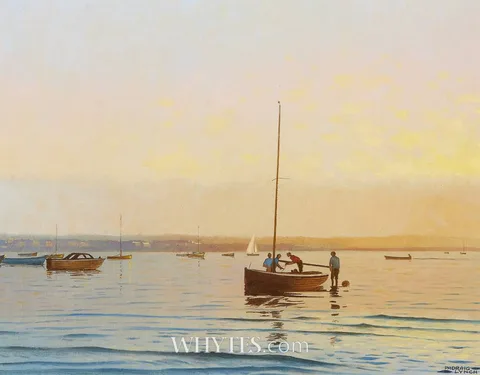 Padraig Lynch, EVENING, SKERRIES, COUNTY DUBLIN, 1990, oil on board
