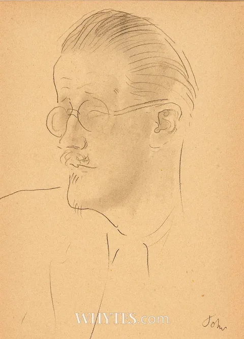 Augustus John, JAMES JOYCE, 1957, photolithograph; (no. 1 from an edition of 52)