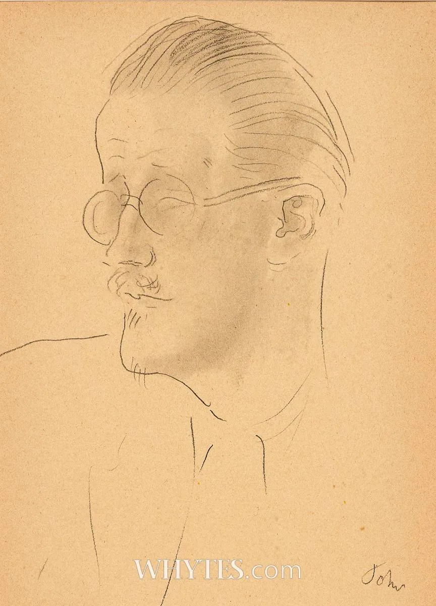 Augustus John, JAMES JOYCE, 1957, photolithograph; (no. 1 from an edition of 52)