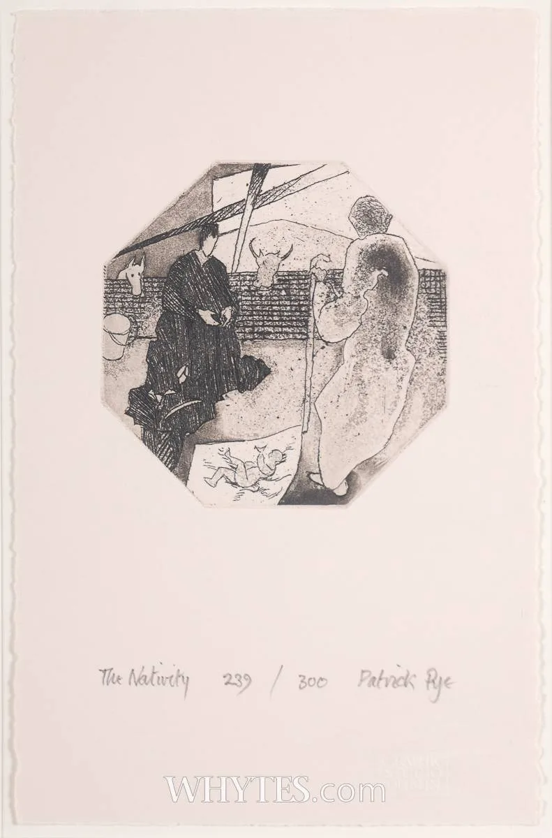 THE NATIVITY by Patrick Pye, etching; (no. 239 from an edition of 300), sold Dec 2025