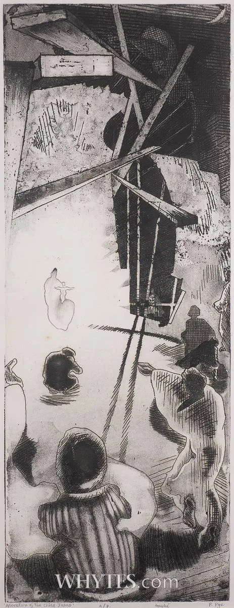 Patrick Pye, ADORATION OF THE CHILD JESUS, etching; (artist's proof, edition of 25)