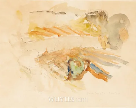 Barrie Cooke, BONNIEUX, PROVENCE, 1964, watercolour