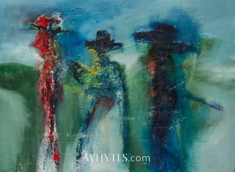 Gerald Davis, ON THE ROAD, 1972, oil on board
