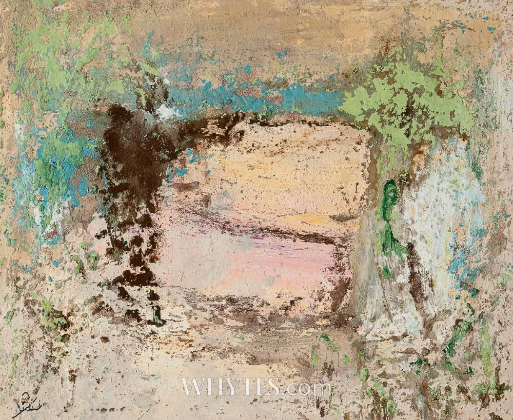 HOLIDAY by John Kingerlee, 2021, oil and mixed media on board, offered Dec 2025