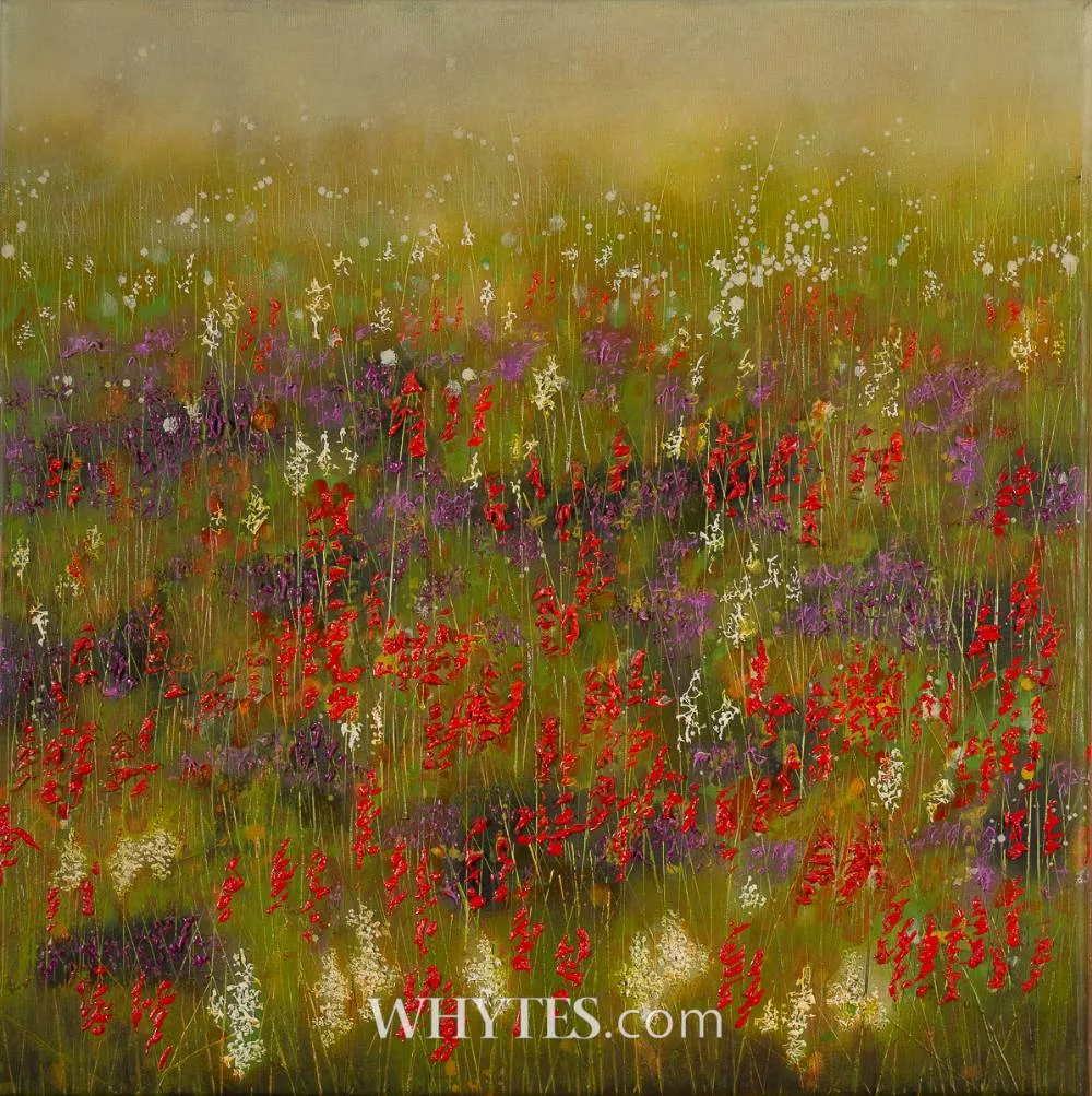 BEARA MEADOW by Sarah Walker, 2018, mixed media on canvas; (unframed), offered Dec 2025