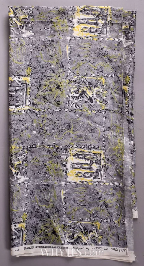 UNTITLED by Louis le Brocquy, c.1956, screen-printed cotton, offered Dec 2025