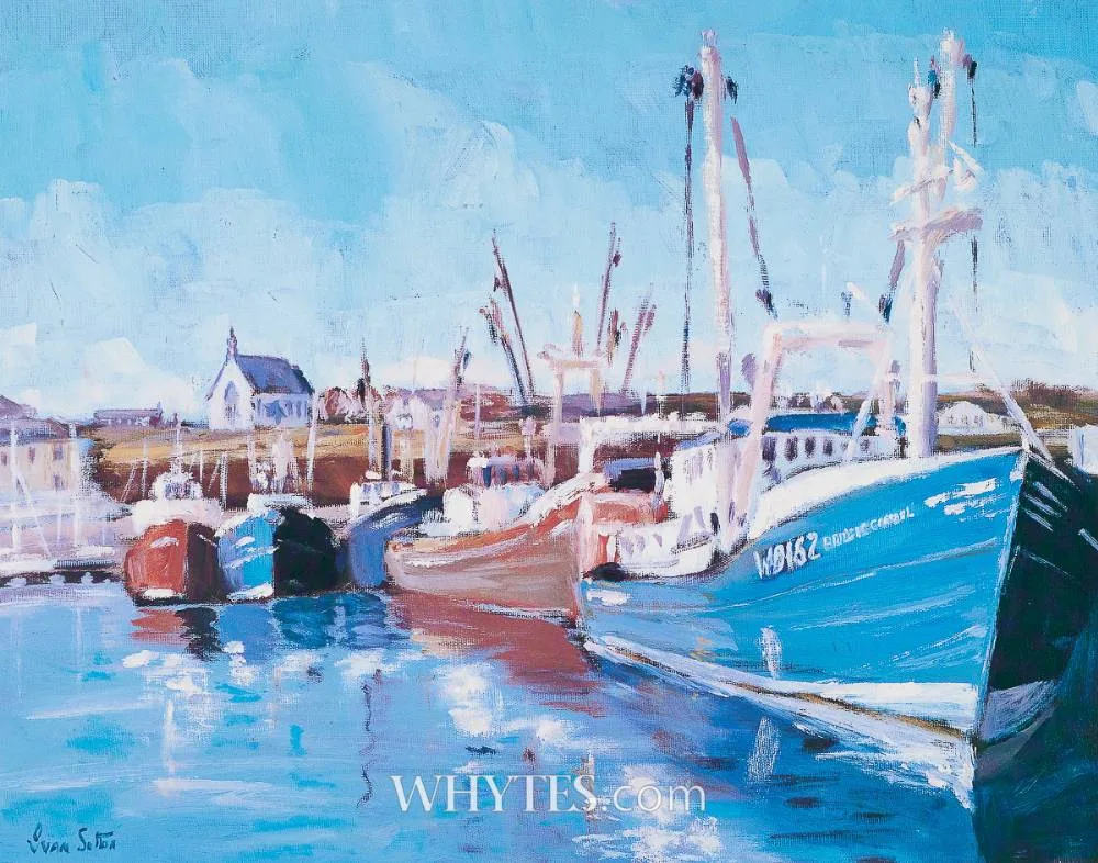 Ivan Sutton, FISHING TRAWLERS AT KILMORE QUAY, COUNTY WEXFORD, 1999, photographic print; (no. 545 from an edition of 950)