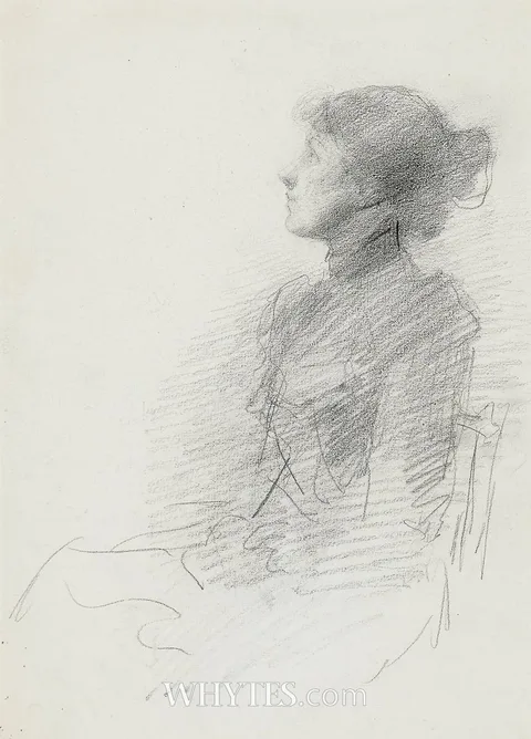 John Butler Yeats, SEATED LADY, pencil