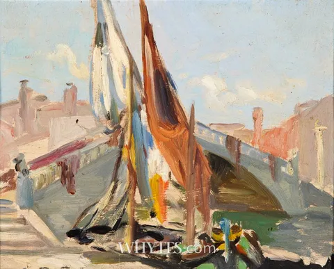 Eva Henrietta Hamilton, CHIOGGIA, NEAR VENICE, oil on board