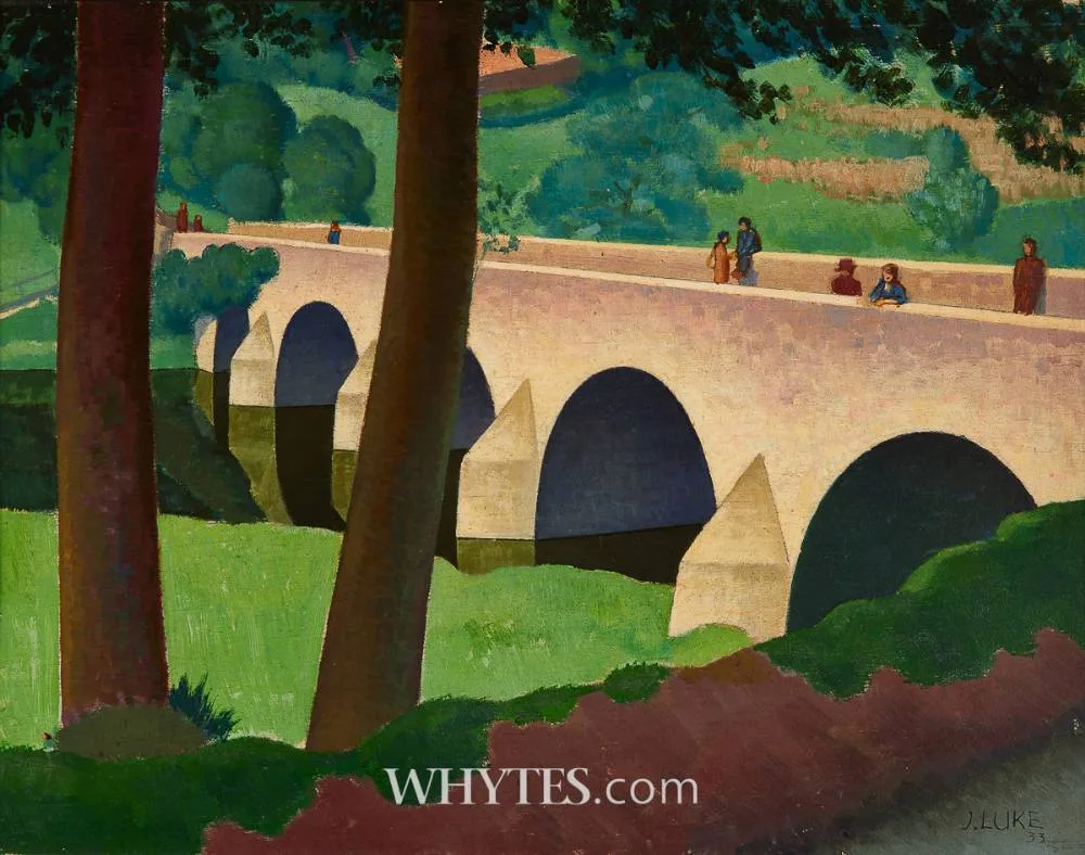 SHAW'S BRIDGE, BELFAST by John Luke, 1933, oil on panel, sold Dec 2025
