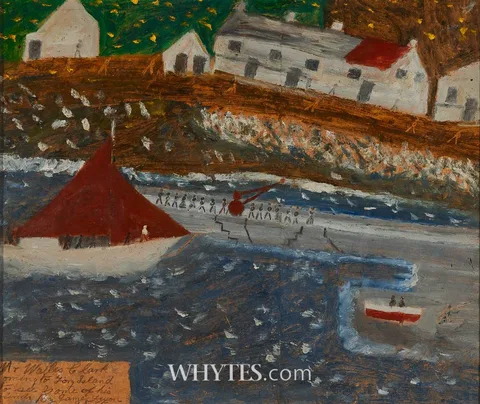 James Dixon, WILD GOOSE [MR WALLACE CLARK COMING TO TORY ISLAND TO SEE SOME OF HIS FRIENDS], oil on paper