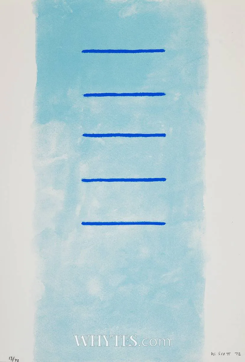 LINES WITH BREADTH SUPERCEDE, ALEXANDER SUITE by William Scott, 1972, screenprint in colours; (no. 13 from an edition of 72), sold Dec 2025