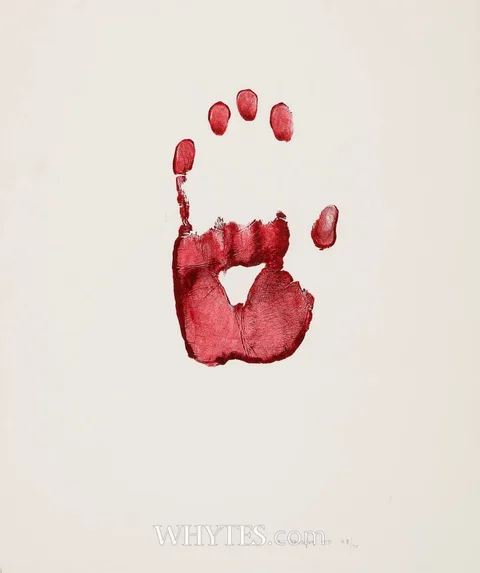 HAND by Louis le Brocquy, 1971, lithograph on hand made rag paper (no. 50 from an edition of 70) lithograph on handmade rag paper;, sold Dec 2025