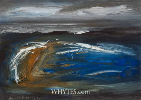 Seán McSweeney, SHORELINE, SLIGO, 1989, oil on board