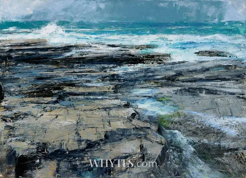 Donald Teskey, LONGSHORE, acrylic on paper